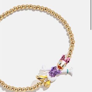 NWT BaubleBar Gold Beaded Bracelet with Daisy Duck Charm